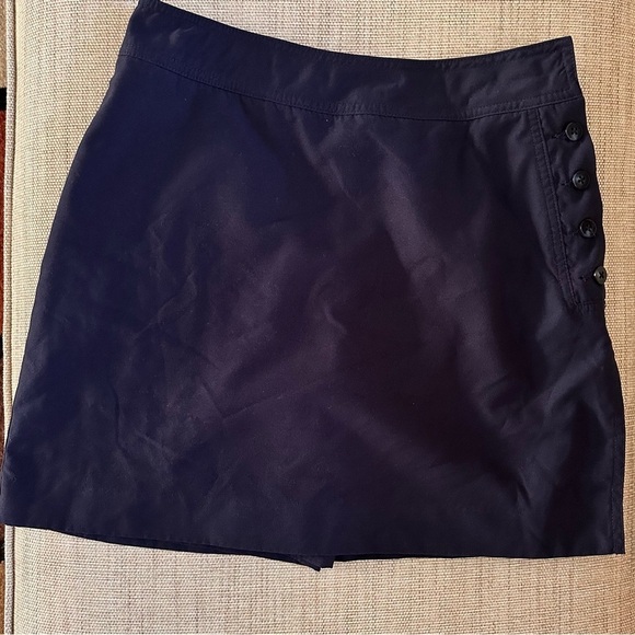 Izod Side Button Close Navy Golf Skort Skirt over Shorts Size 4 - Picture 4 of 10